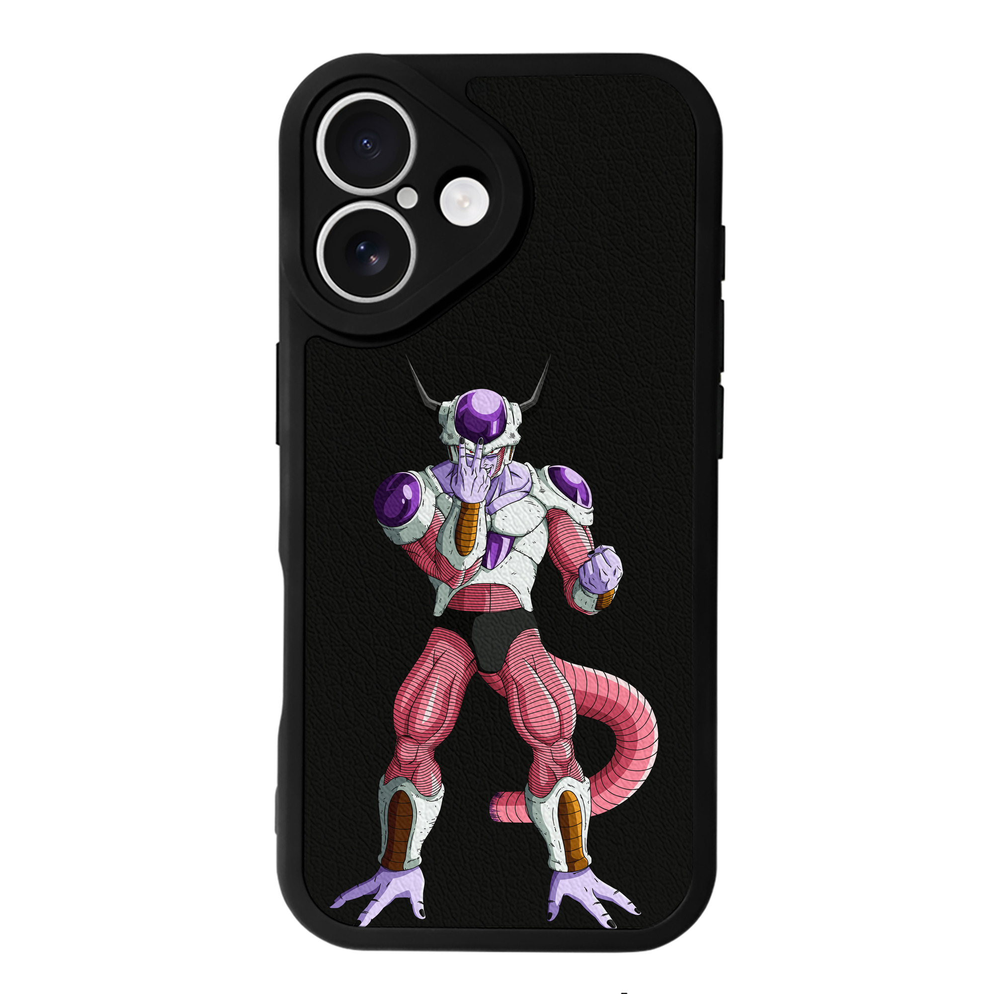 （画像用） ドラゴンボール フリーザ DRAGON BALL Frieza 【iPhone 16シリーズ対応】シリコンスマホケース（レザー調） 材質：シリコン